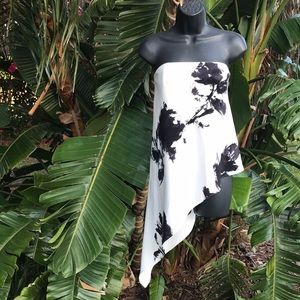 White House Black market strapless asymmetric top